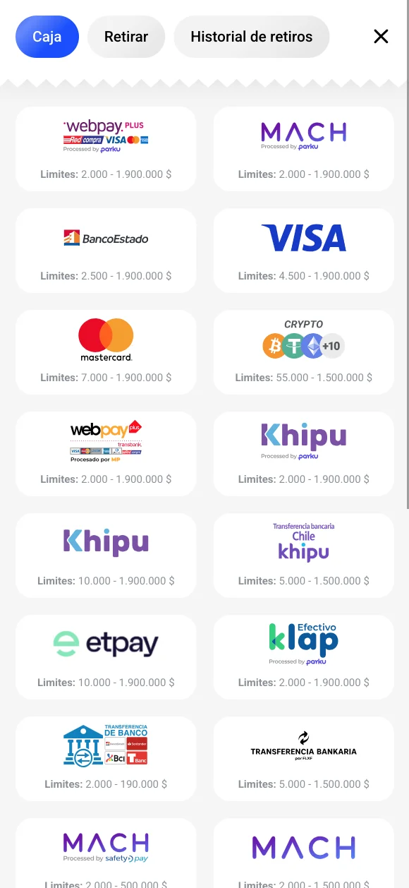 Elegir un método de retiro