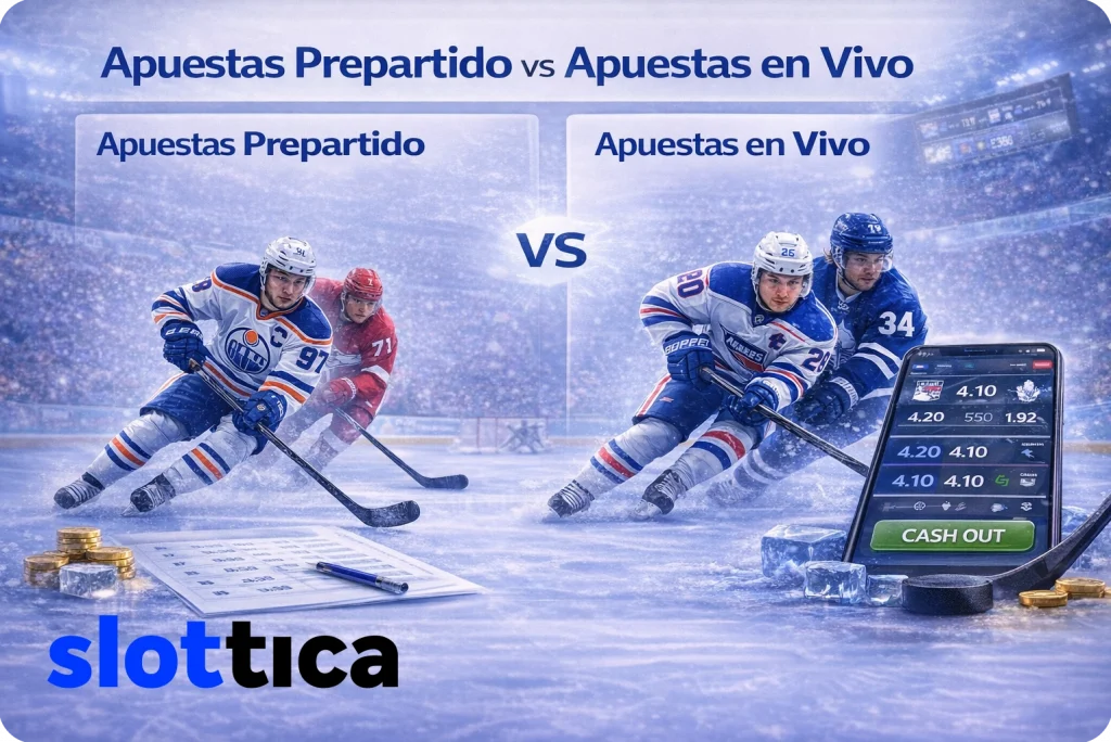 Diferencias entre apuestas prepartido y en vivo en hockey sobre hielo - ventajas y estrategias